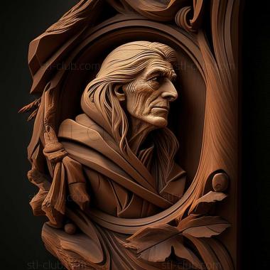 3D model James Guilford Swinnerton American artist (STL)